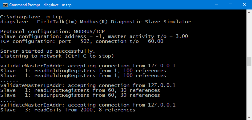 Modbus Slave simulator